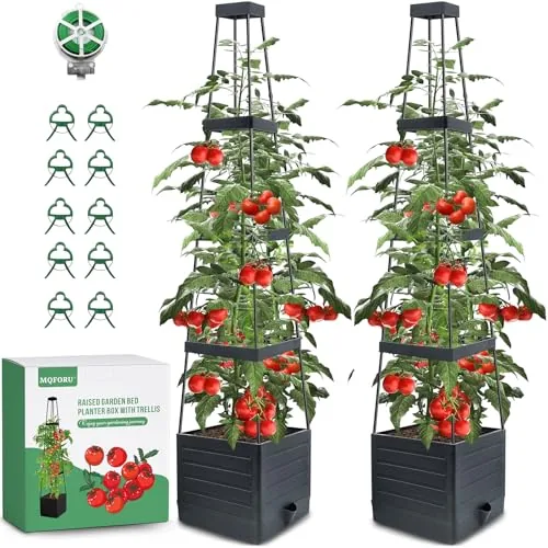 MQFORU 57in Self-Watering Raised Bed with Trellis 2-Pack