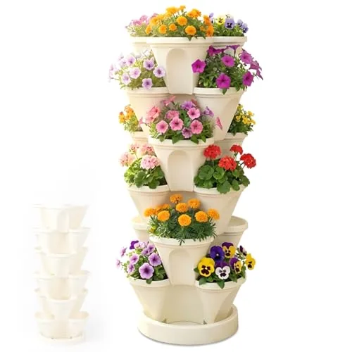 Roixeeds 6-Tier Stackable Vertical Tower Planter