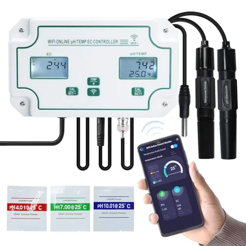 DANOPLUS 3-in-1 pH EC Temp Monitor with Wi-Fi