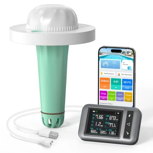 LKBird 7-in-1 Smart Pool Monitor with WiFi App