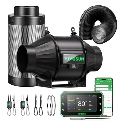 VIVOSUN AeroZesh T4 Smart Grow Tent Ventilation Kit