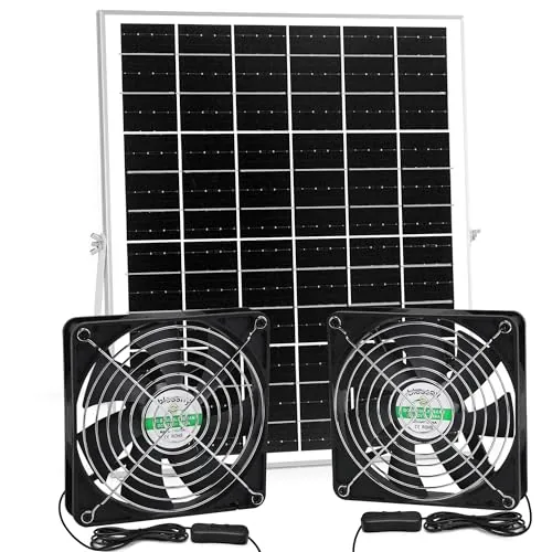 blessny 5.5in Dual Solar Fan Kit IP67 Waterproof