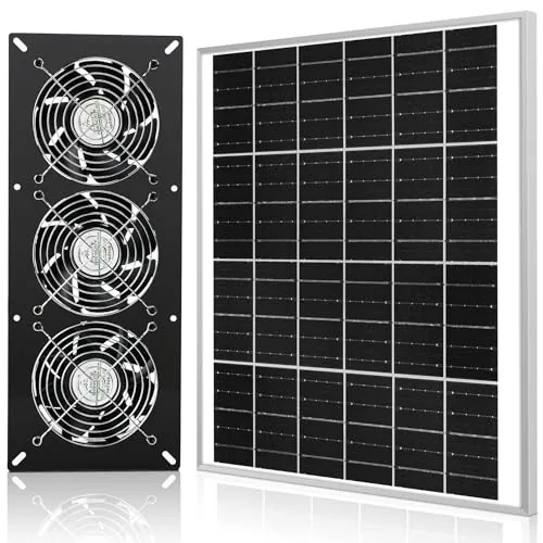 Fanspex Solar 3-Fan Kit 25W Panel Triple Ventilation