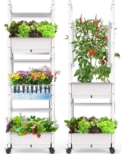AOONEG 42-Pod 3-Layer Indoor Hydroponic Garden with LED