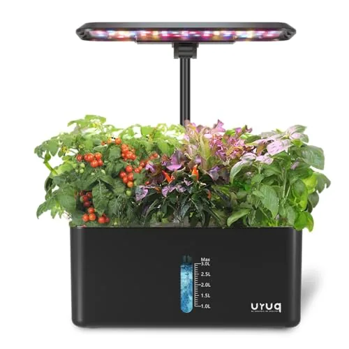 URUQ 8-Pod Hydroponic Garden with 24W LED Light
