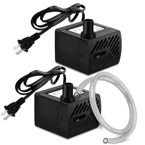 PULACO Mini Submersible Pump 50GPH 3W 2-Pack