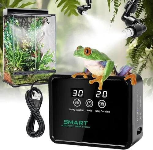 FMATOZ Reptile Misting System with 360 Dual Nozzles