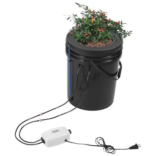 VEVOR DWC 5-Gallon Hydroponic System with Top Drip Kit