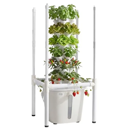 VEVOR 30-Pod Hydroponic Tower with LED & App Control