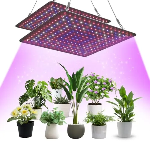 Uallhome 2-Pack 200W Full Spectrum LED Grow Light Panel