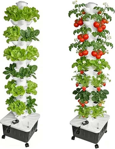 14-Layer Hydroponic Tower 70-Slot Vertical Growing System