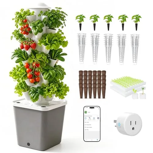 OvyNewzly 30-Pod 5-Layer Vertical Hydroponic Tower