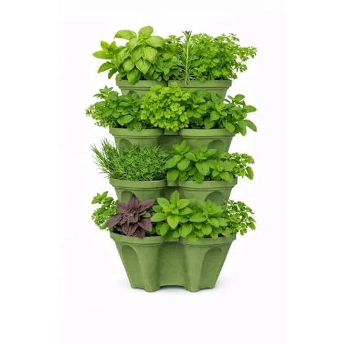 Smart Spring 4-Tier Stackable Tower Planter, 16 Sites