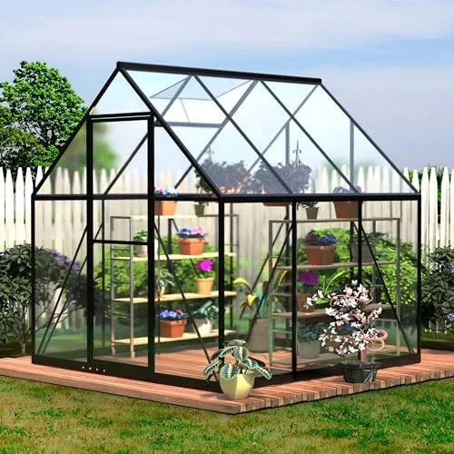 Exroo 6x6FT Polycarbonate Walk-In Greenhouse Kit