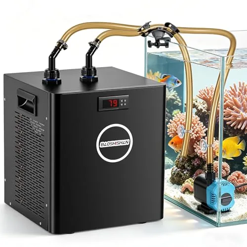 BAOSHISHAN 1/3 HP Aquarium Chiller 79-Gal Titanium Evap
