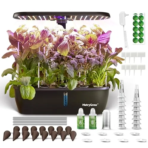 MetryGrow MG-15 15-Pod Hydroponic Kit with 24W LED